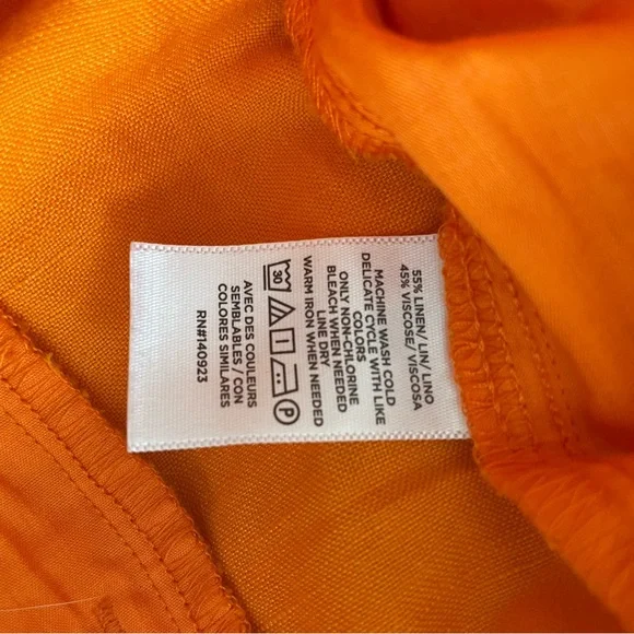 LOFT Wide Leg Pants in Vibrant Orange - Picture 4 of 5